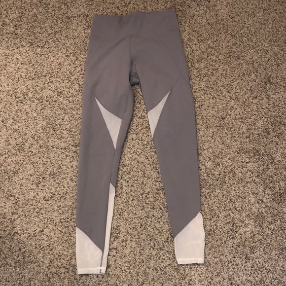 Fabletics Pants - Fabletics Power Hold grey & white leggings